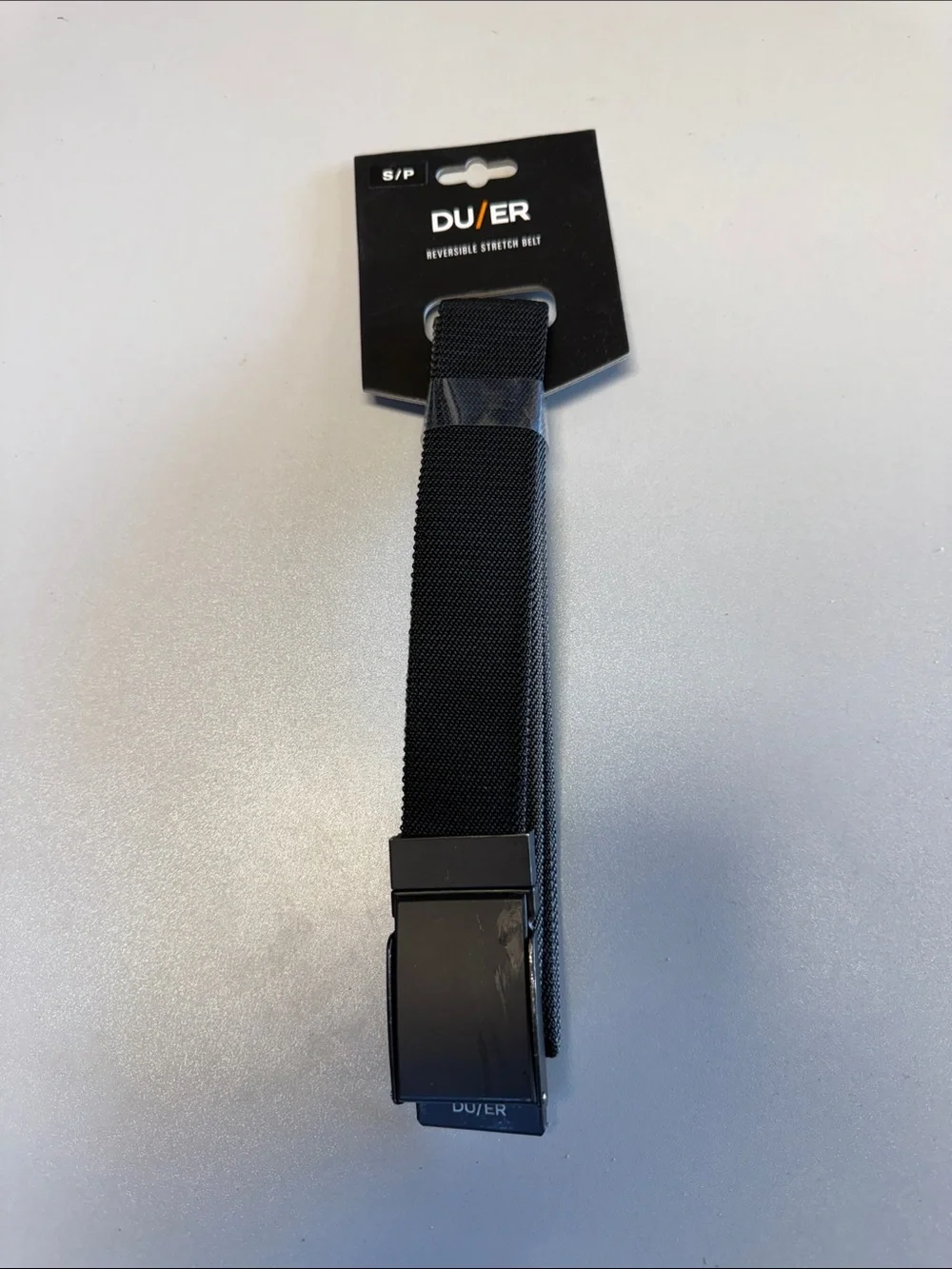 DUER Men's Reversible Stretch Belt Size S in Black/Charcoal